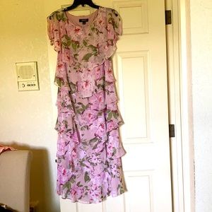 Ignite Evenings tiered chiffon maxi dress.